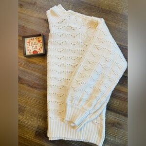 Cream Mock Neck Sweater